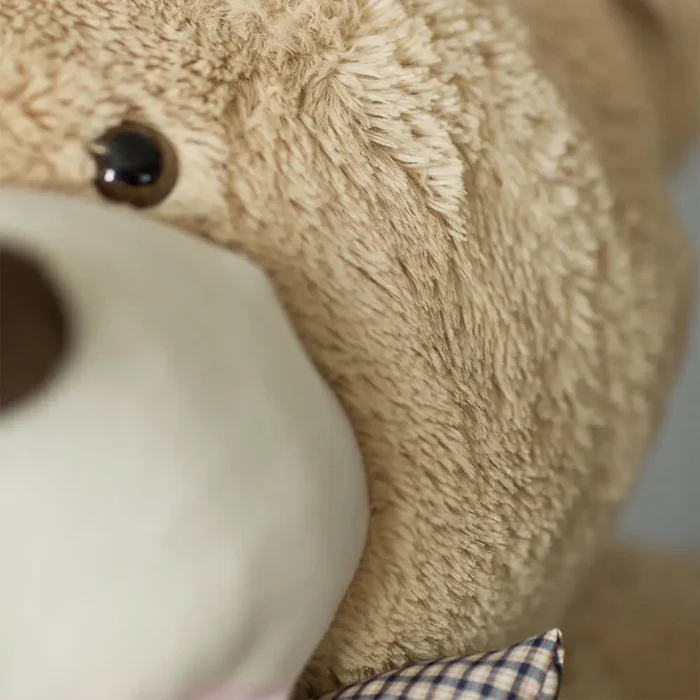 Big Plush Teddy Bear, Soft Toy, 100 Cm, 39 Inches, 3.3 Feet, Light Brown, Bobo - immagine 3