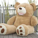 Big Plush Teddy Bear, Soft Toy, 260 Cm, 102 Inches, 8.5 Feet, Light Brown, Bobo - immagine 4